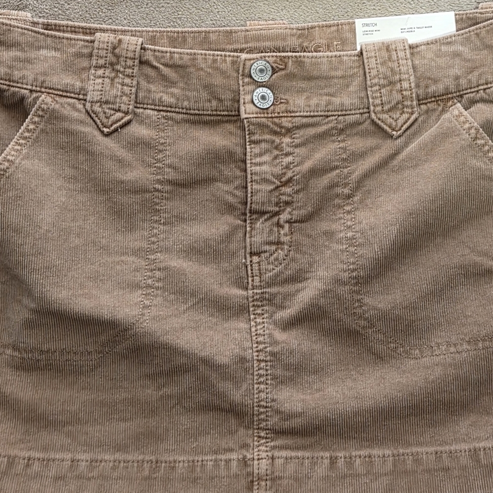 American Eagle Outfitters Tan Corduroy Mini Skirt